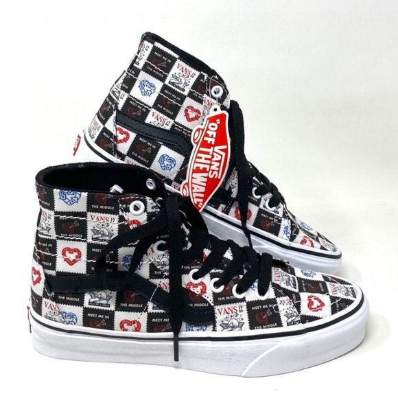 💖MEGA SALE💖VANS SK8-HI Tapered Love Black Men’s High Top Canvas   VN0A4U16B0A - Picture 2 of 7